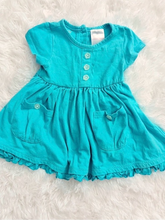 Nannette Other - Nanette Teal Pocket Ruffle Dress 12M Toddler Girl Cotton